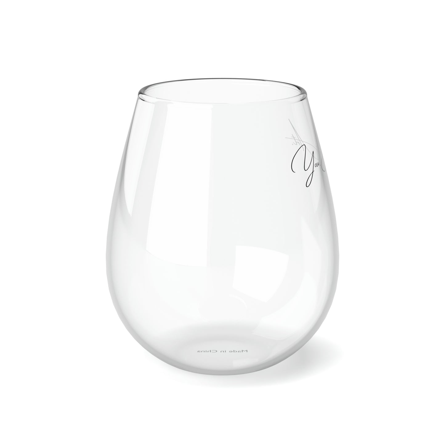 "You Are Art" Stemless Wine Glass, 11.75oz