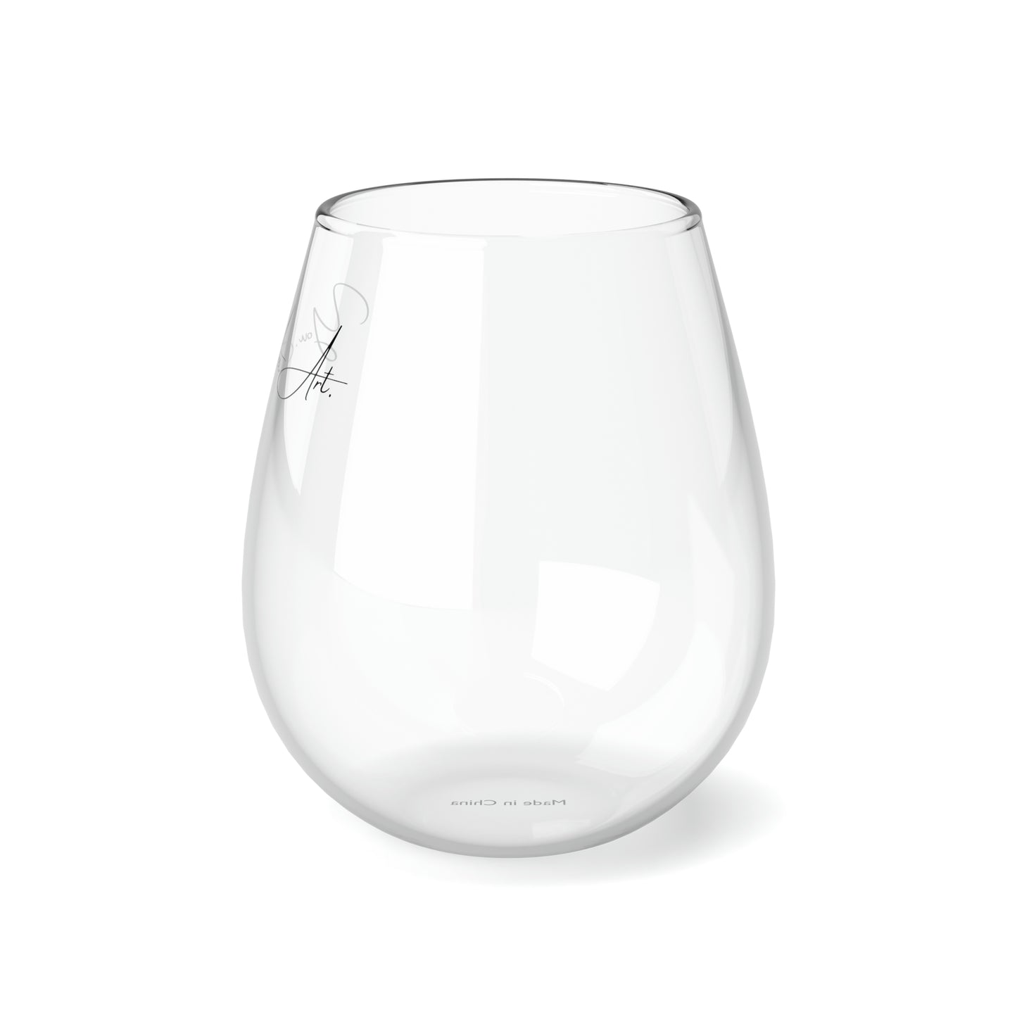 "You Are Art" Stemless Wine Glass, 11.75oz